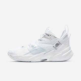 Adidasi Baschet Nike Jordan Why Not? Zer0.3 Barbati Albi Negrii Metal Argintii | VYAW-17294